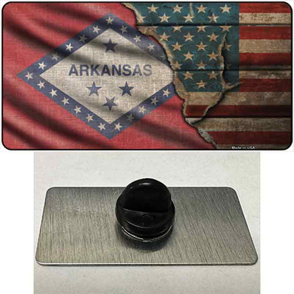 Arkansas/American Flag Wholesale Novelty Metal Hat Pin