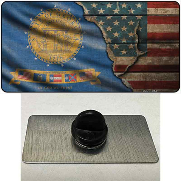 Georgia/American Flag Wholesale Novelty Metal Hat Pin