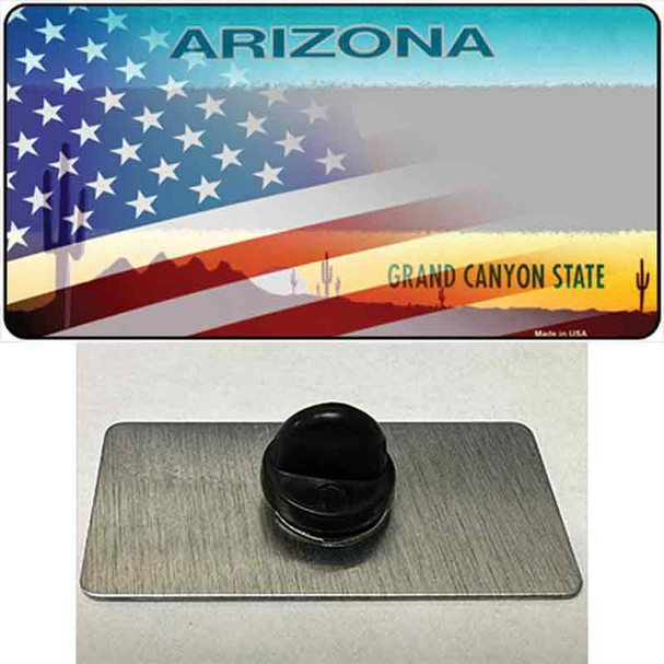 Arizona License Plate American Flag Wholesale Novelty Metal Hat Pin