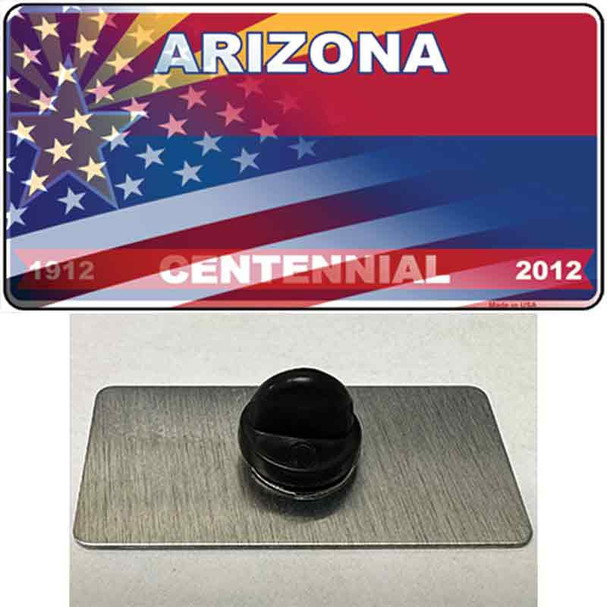 Arizona Centennial American Flag Wholesale Novelty Metal Hat Pin