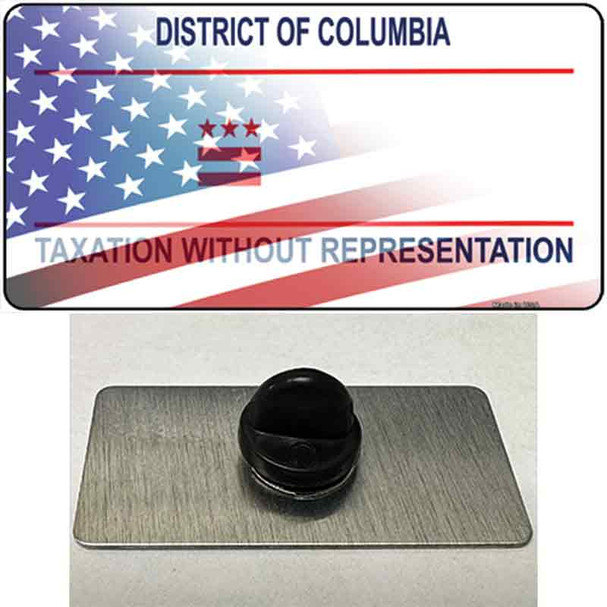 District of Columbia with American Flag Wholesale Novelty Metal Hat Pin