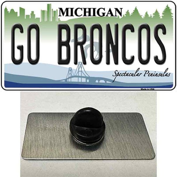 Go Broncos Michigan Wholesale Novelty Metal Hat Pin