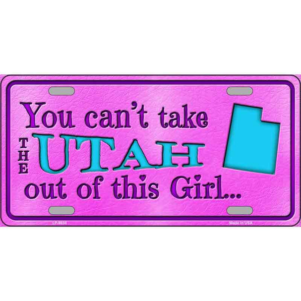 Utah Girl Novelty Metal License Plate