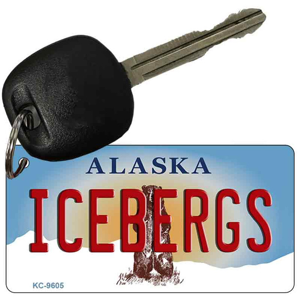 Icebergs Alaska State Novelty Aluminum Key Chain KC-9605