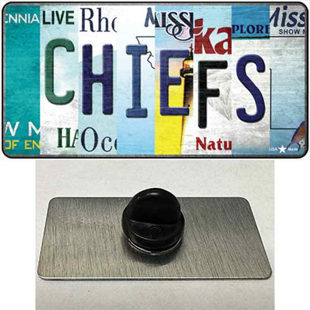 Chiefs Strip Art Wholesale Novelty Metal Hat Pin Tag