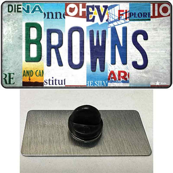 Browns Strip Art Wholesale Novelty Metal Hat Pin Tag