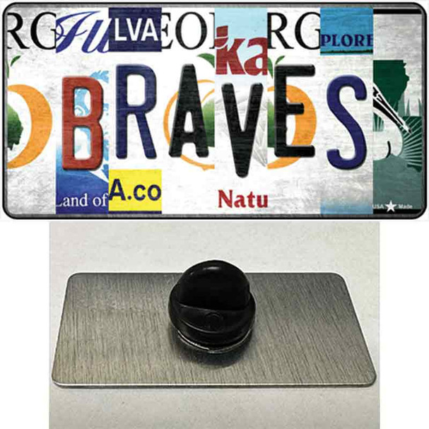 Braves Strip Art Wholesale Novelty Metal Hat Pin Tag