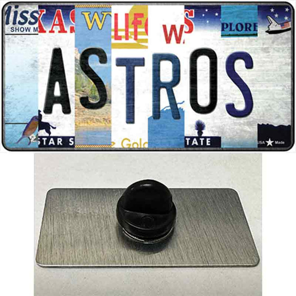 Astros Strip Art Wholesale Novelty Metal Hat Pin Tag
