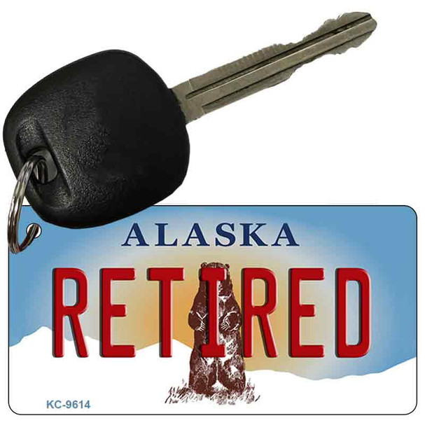 Retired Alaska State Novelty Aluminum Key Chain KC-9614