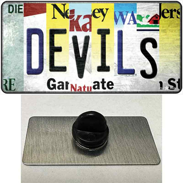 Devils Strip Art Wholesale Novelty Metal Hat Pin Tag