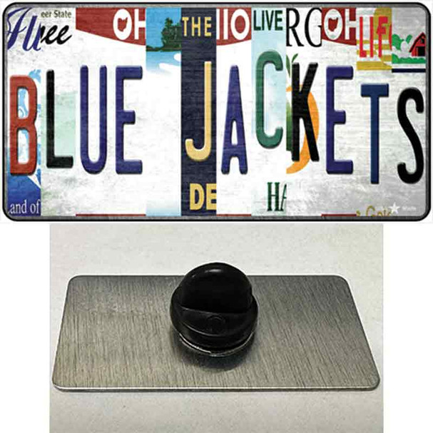 Blue Jackets Strip Art Wholesale Novelty Metal Hat Pin Tag