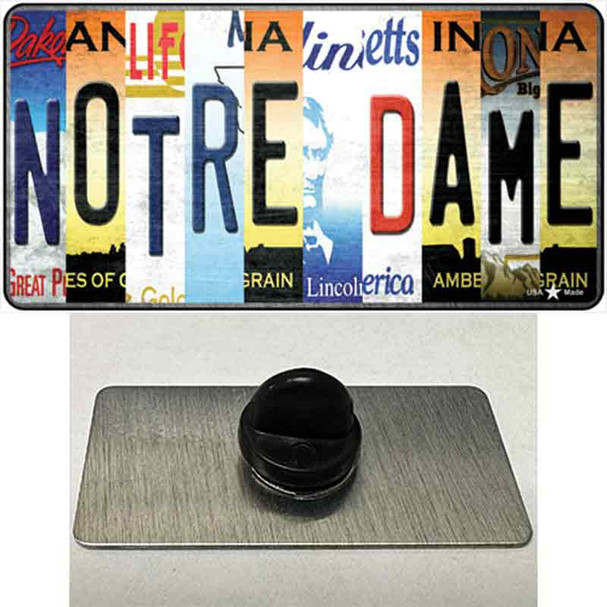Notre Dame Strip Art Wholesale Novelty Metal Hat Pin Tag