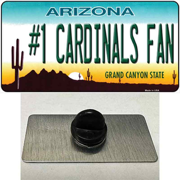 Number 1 Cardinals Fan Wholesale Novelty Metal Hat Pin Tag