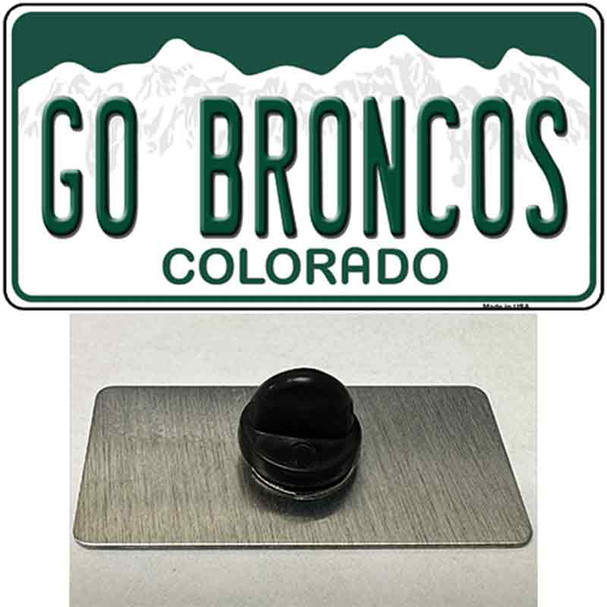 Go Broncos Wholesale Novelty Metal Hat Pin Tag