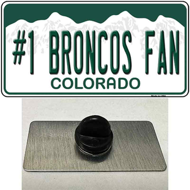 Number 1 Broncos Fan Wholesale Novelty Metal Hat Pin Tag
