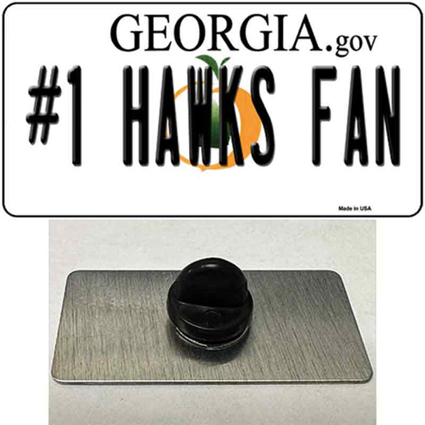 Number 1 Hawks Fan Wholesale Novelty Metal Hat Pin Tag