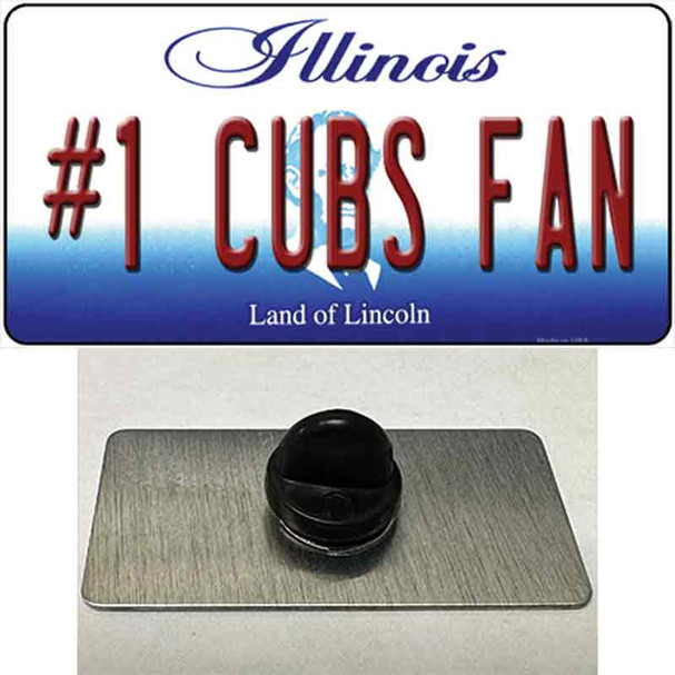 Number 1 Cubs Fan Wholesale Novelty Metal Hat Pin Tag