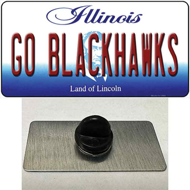 Go Blackhawks Wholesale Novelty Metal Hat Pin Tag