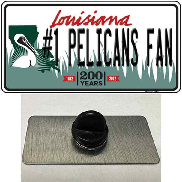 Number 1 Pelicans Fan Wholesale Novelty Metal Hat Pin Tag