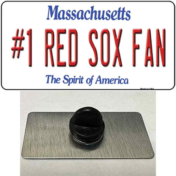 Number 1 Red Sox Fan Wholesale Novelty Metal Hat Pin Tag