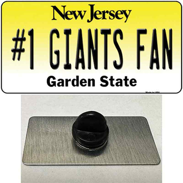 New Jersey Number 1 Giants Fan Wholesale Novelty Metal Hat Pin Tag