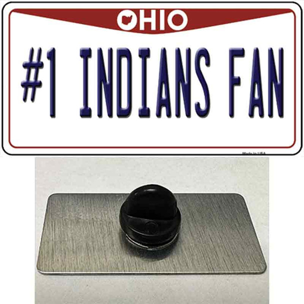 Number 1 Indians Fan Wholesale Novelty Metal Hat Pin Tag