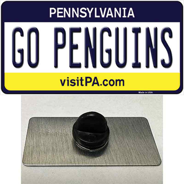 Go Penguins Wholesale Novelty Metal Hat Pin Tag