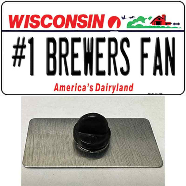 Number 1 Brewers Fan Wholesale Novelty Metal Hat Pin Tag