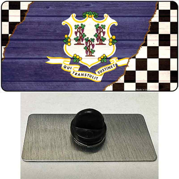 Connecticut Racing Flag Wholesale Novelty Metal Hat Pin Tag