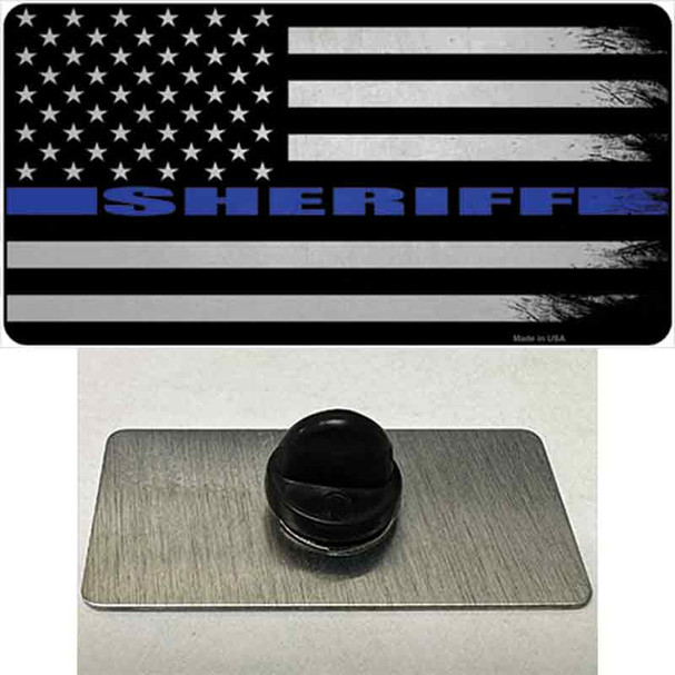 Sheriff Blue Flag Wholesale Novelty Metal Hat Pin Tag