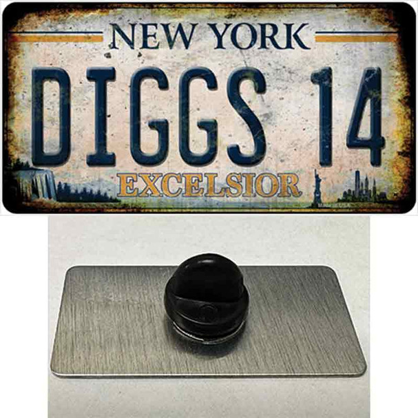 Diggs 14 Excelsior New York Rusty Wholesale Novelty Metal Hat Pin Tag