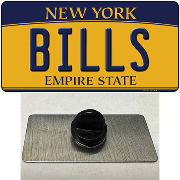 Bills NY Yellow Wholesale Novelty Metal Hat Pin Tag