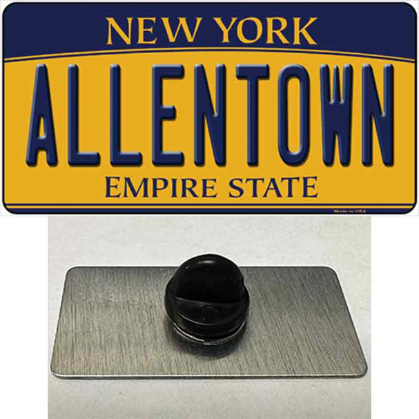 Allentown NY Yellow Wholesale Novelty Metal Hat Pin Tag