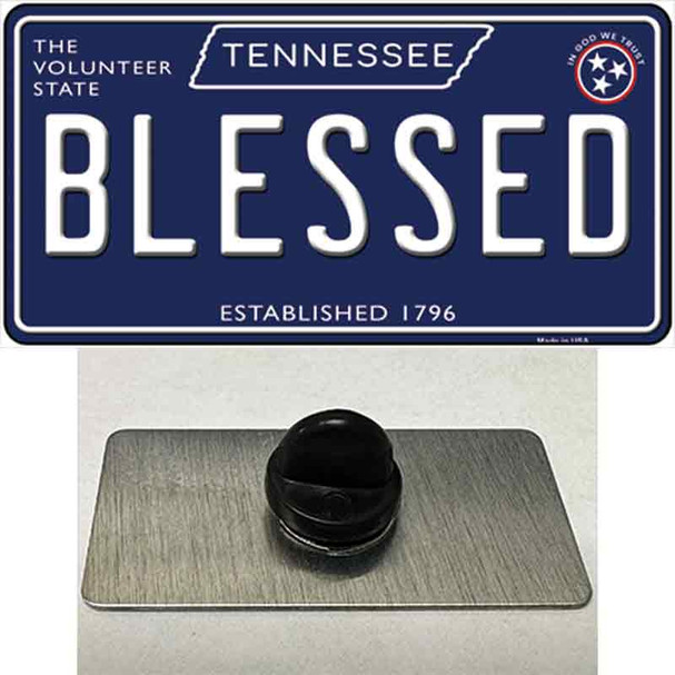 Blessed Tennessee Blue Wholesale Novelty Metal Hat Pin Tag