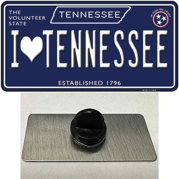 I Heart TN Tennessee Blue Wholesale Novelty Metal Hat Pin Tag