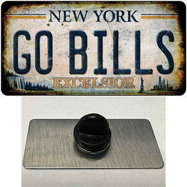 Go Bills New York White Wholesale Novelty Metal Hat Pin Tag