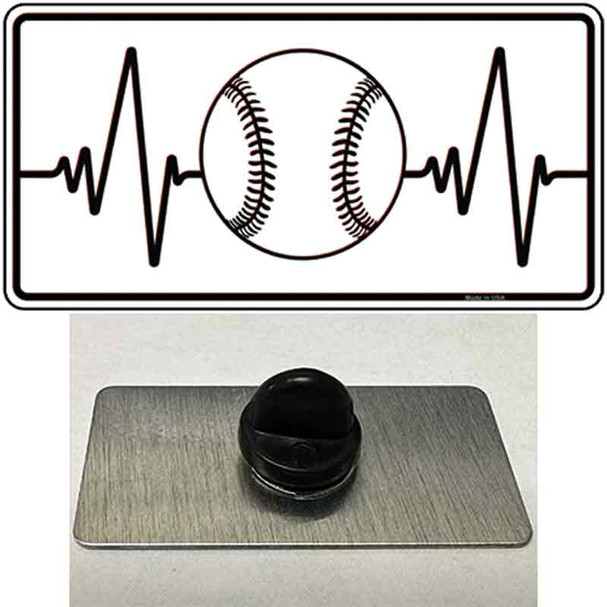 Baseball Heart Beat Wholesale Novelty Metal Hat Pin Tag