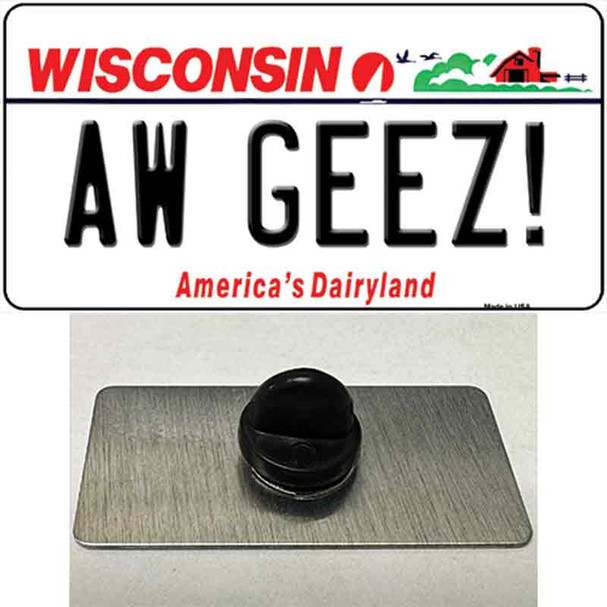 Aw Geez Wisconsin Wholesale Novelty Metal Hat Pin