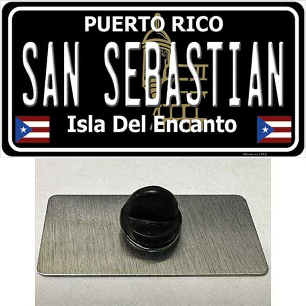 San Sebastian Puerto Rico Black Wholesale Novelty Metal Hat Pin