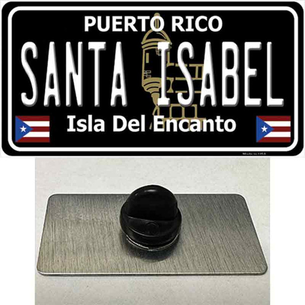 Santa Isabel Puerto Rico Black Wholesale Novelty Metal Hat Pin