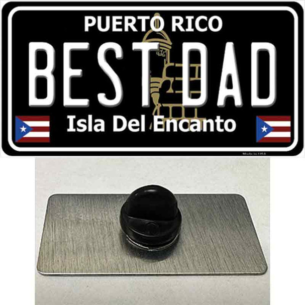 Best Dad Puerto Rico Black Wholesale Novelty Metal Hat Pin