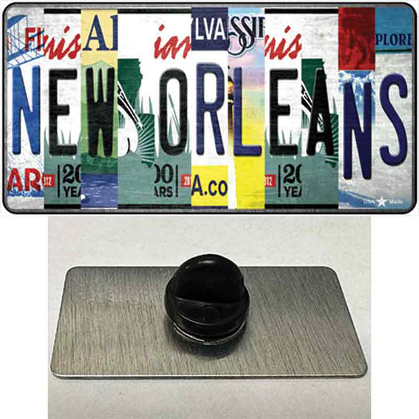 New Orleans License Plate Art Wholesale Novelty Metal Hat Pin