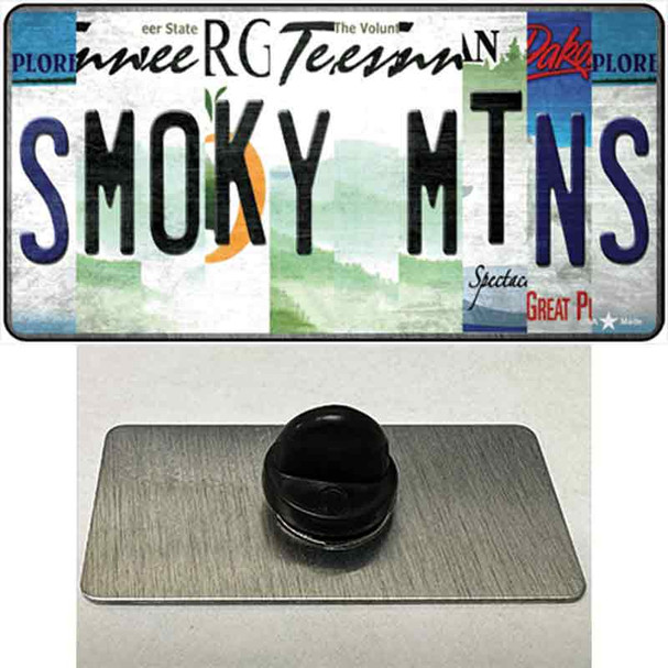 Smoky Mountains License Plate Art Wholesale Novelty Metal Hat Pin