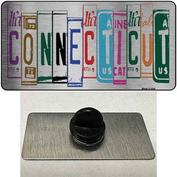 Connecticut License Plate Art Novelty Metal Hat Pin