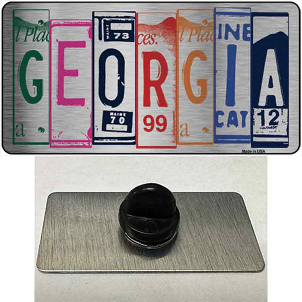 Georgia License Plate Art Novelty Metal Hat Pin