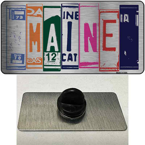Maine License Plate Art Novelty Metal Hat Pin