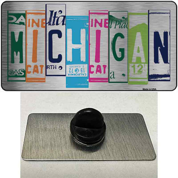 Michigan License Plate Art Novelty Metal Hat Pin