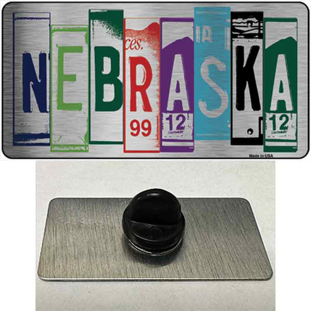 Nebraska License Plate Art Novelty Metal Hat Pin