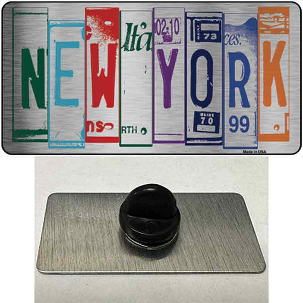 New York License Plate Art Novelty Metal Hat Pin