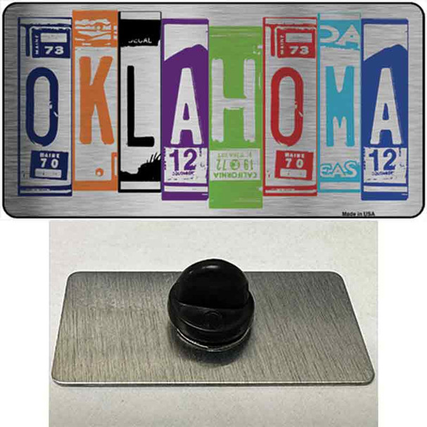 Oklahoma License Plate Art Novelty Metal Hat Pin